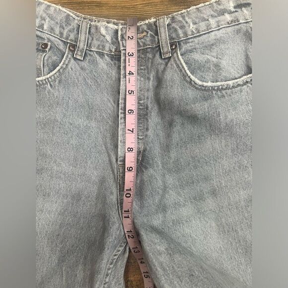 Zara jeans size 6 washed gray button fly ankle distressed rocker edgy - Picture 6 of 10